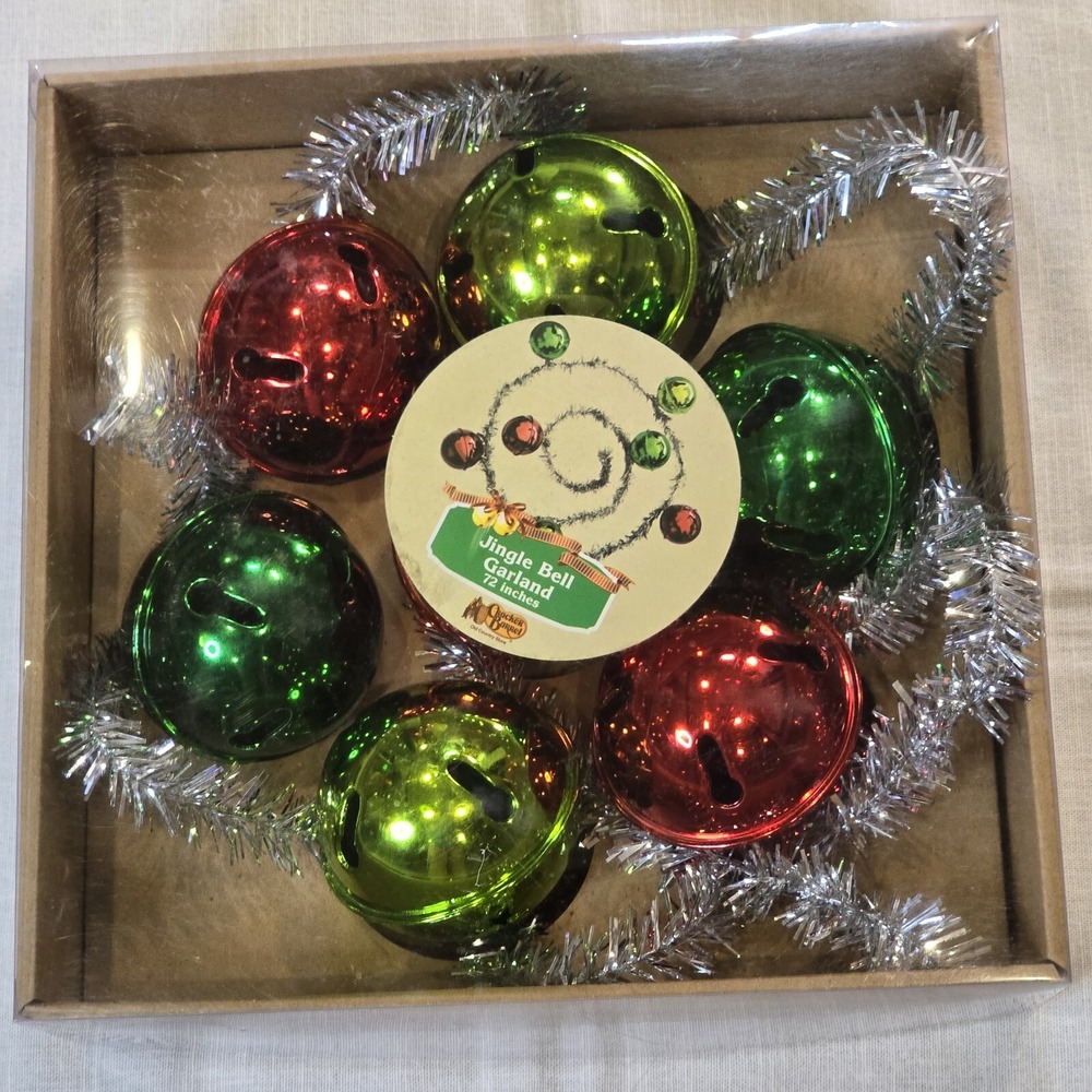 Cracker Barrel Jingle Bell Garland 7 Sleigh Hanging Jingle Bells‎ 72" Long
